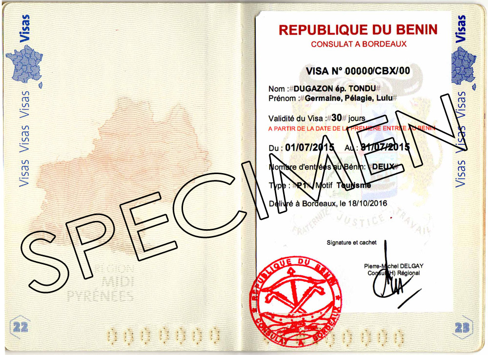 Bénin Visa